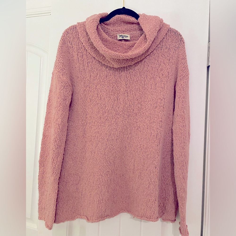 Show Me Your MuMu pink knit sweater, size small